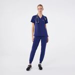FIGS Women's Catarina One Pocket Scrub Top in Sapphire, Size Large Photo 1