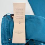 NYDJ Jeans Size 6 Capri Sideseam Slits Turquoise Blue NWT Cotton Stretch Classic Photo 5