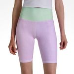 Terez Like New  Color Block Checkered Bike Shorts Size Small Photo 0