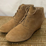 Vionic Elevated Becca Wedge Suede Ortaheel Comfort Bootie, Light Tan, US 8.5 Photo 0