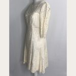 Eliza J  Cream Lace Overlay 3/4 Sleeves Sweetheart Special Event Dress Size 2 Photo 5