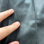 BB Dakota  First Place Black Faux Leather Joggers with White Accents Medium New Photo 4