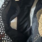 Cupshe  Knotted Bikini Top & High-Rise Bottoms Set size Medium black gold trims Photo 6