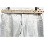 Nike Y2K Pants Womens M White Ripstop Cargo Capri Swoosh Logo Pockets Streetwear Photo 5