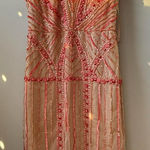 Gianni Bini Pink and orange beaded shift dress with a boho vintage flapper 20s vibe 🔥 Photo 0