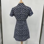 All that jazz Vintage 90s  Mini Shirtdress Ditsy Floral Blue White Button Front Photo 7