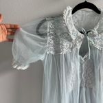 1960s Vintage Lisette Seafoam Blue Sheer Peignoir Robe and Dress Size XS Photo 2