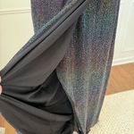 Gygess Rainbow Ombre Pixellated Shimmer Down Illusion Neck Plunging Back 44 12 Black Photo 5