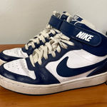 Nike  Court Borough Mid 2 GS Navy Blue White Sneaker‎ cd7782-107 Size W8 Y6.5 Photo 0