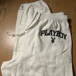 Playboy Women’s  Bunny 🐰 Print White Black Sweatpants size XL Photo 1