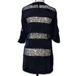 BCBGMAXAZRIA BCBGMAXAZARIA women’s size small black v-neck ERID blouse sheer crochet lace nwt Photo 4