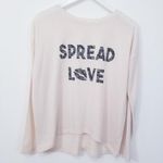 P.J. Salvage Knit Spread Love Print Crew Neck Photo 0