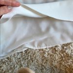 Cooper and Ella  White Lined V-Neck 3/4 Sleeve Split Back Blouse Top Small Photo 4