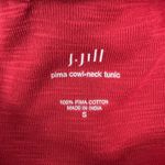 J. Jill Size S Tunic Top Pima Cotton Cowl Neck Slub Knit Long Sleeve Women's Red Photo 6