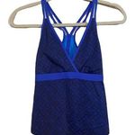 L.L.Bean  blue geometric pattern size 10 tankini top UPF 50+. Photo 0