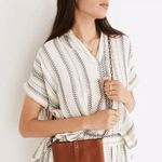 Madewell NWOT The Transport Accordion Leather Crossbody In English Saddle Photo 2