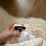 Lulus LULU’S Love Me Sweeter Peach Gingham Puff Sleeve Midi Dress Photo 6