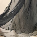 Frederick's of Hollywood  sheer woman black lingerie slip dress v back Photo 3