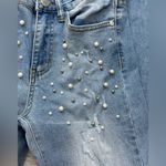 Judy Blue Pearl & Silver Embellished High Rise Skinny Jeans Photo 3