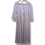 Christian Dior Vintage  Satin Nightgown-Small-Square Neck-3/4 Sleeve-Lace Trim Photo 4