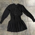 Ramy Brook New!  Clarinda Smocked‎ Drop Waist  Mini Dress Black Sz XXS $425 Photo 3