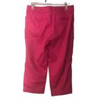 st. john's bay Womens High-rise Flat Front Capri Pants Pink Trousers Size 4 Photo 1