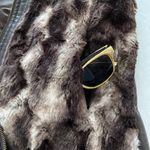 Go Coco Faux Fur and Faux Leather Vest Brown Size M Photo 3