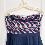 Anthropologie Maeve • Signal Flag Dress strapless mini sundress red white blue Photo 8