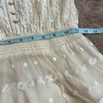 Love Shack Fancy Elio Cream Lace Tulle Long sleeve Mini Dress Photo 6