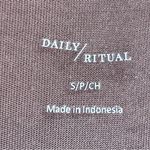 Daily Ritual Small Rosewood Color Crewneck Short Sleeve Dress New Photo 4