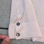 NWT Lily McNeal Short Sleeve Cashmere Blend Henley Top Pink Photo 7