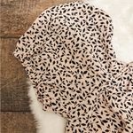 Who What Wear NWT Pink/Black Mini Leaves Puff Sleeve Smocked Dress Photo 5