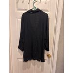 Time‎ and Tru Womens 1X Black Rayon Blend Long Sleeve Wrap Shirt Dress Coverup Photo 5