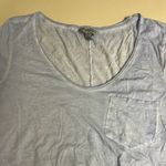 Calvin Klein  Womens Blue Acid Wash Short Sleeve Pocket Tshirt - Large - VGUC Photo 2
