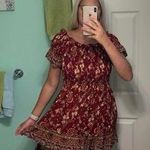 Band of Gypsies Red Floral Dress Photo 0