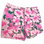 Lilly Pulitzer  10 Gretchen high-rise shorts Pink Hibiscus Floral Print Womens Photo 0