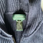 Ralph Lauren LAUREN  Navy Blue Full Zip Hoodie Sweater Military Style L Cardigan Photo 2