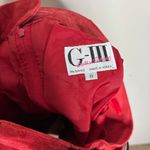 G III Leather Fashions Red Suede Leather Vintage Mini Skirt Sz 8 Photo 3