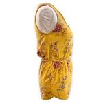 Justify Women's  Mustard Floral Sleeveless Romper Photo 3