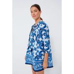 Tuckernuck  Tnuck Beach Capri Blue Majolica Tile Bondi Coverup XL V Neck Photo 2