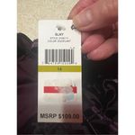 Slny  Eggplant Raised Velour Low Back Dress Sz 14 NWT Photo 2