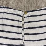 Ellen Tracy XL 100% Linen Ellen Tracey tank blue white striped nautical vibes keyhole gold Photo 4