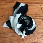 Madewell  Striped Geometric Black White Rectangular Wool Scarf NWT Photo 8