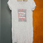 Cynthia Rowley  Gray Pajama Dress with Floral Print Photo 0