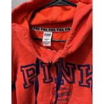 PINK - Victoria's Secret Victoria’s Secret PINK Women’s Sz M Orange Red Jacket Half Zip Pullover Sweater Photo 10