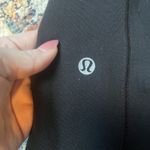 Lululemon  Flare Size 6 Black Leggings With Black And White Waist Reversible Photo 4