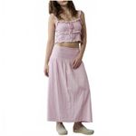 American Eagle AE High-Waisted Smocked Maxi Skirt Pastel Orchid NWT XL Photo 2