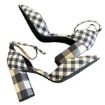 Draper James RSVP Bianca Navy White Gingham Heels Shoes 8 Pointy Toe 3.25” Heel Photo 1