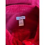 Vintage 80s 90s Maroon Red Corduroy Maxi Shirt Dress / Duster sz 16 Cottagecore Photo 8