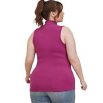 Torrid Foxy Mock Neck Zip Up Tank Top Womens Size 3X Purple Photo 3